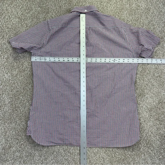 Brooks Brothers Red Fleece Checkered Seersucker Shirt Size L Red White Blue - Picture 8 of 14